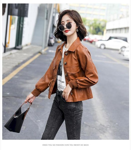 women's jackets windbreaker pu leather jacket fashion female casual short coat single breasted 2021 autumn and winter mtw600090, Black;brown
women's jackets windbreaker pu leather jacket fashion female casual short coat single breasted 2021 autumn and winter mtw600090, Black;brown