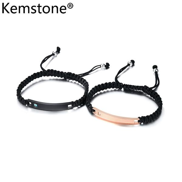 charm bracelets kemstone simple black rose gold color cz bend adjustable couple weave bracelet jewelry men women gift, Golden;silver
charm bracelets kemstone simple black rose gold color cz bend adjustable couple weave bracelet jewelry men women gift, Golden;silver