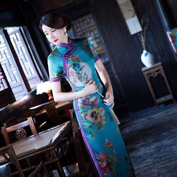 ethnic clothing baldauren long slim vintage qipao summer lady printing cheongsam satin short sleeve party prom dress gown large size, Red
ethnic clothing baldauren long slim vintage qipao summer lady printing cheongsam satin short sleeve party prom dress gown large size, Red