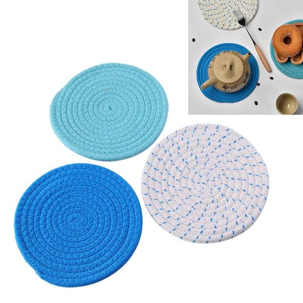 3pcs table mat placemat 18cm kitchen pot holder pure cotton thread woven fashion heat pad for cooking and baking mats & pads
3pcs table mat placemat 18cm kitchen pot holder pure cotton thread woven fashion heat pad for cooking and baking mats & pads