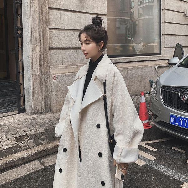 women's wool & blends jacket women coat beige for winter plush veste manteau femme, Black
women's wool & blends jacket women coat beige for winter plush veste manteau femme, Black