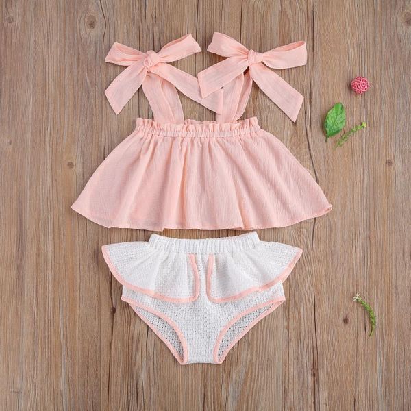 clothing sets summer infant baby girls clothes 2pcs ruffles sleeveless belt vest shorts 0-24m, White
clothing sets summer infant baby girls clothes 2pcs ruffles sleeveless belt vest shorts 0-24m, White