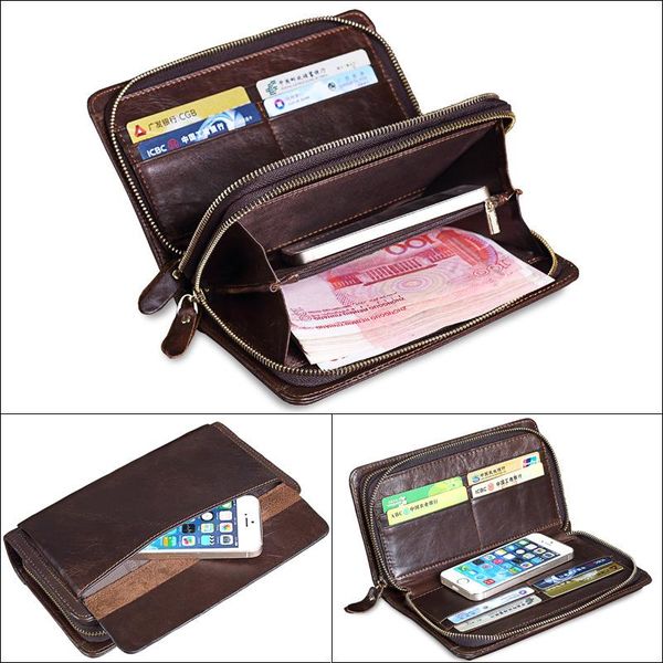 wallets practical men's mobile phone clutch solid color vintage leather wallet business cow storage, Red;black
wallets practical men's mobile phone clutch solid color vintage leather wallet business cow storage, Red;black