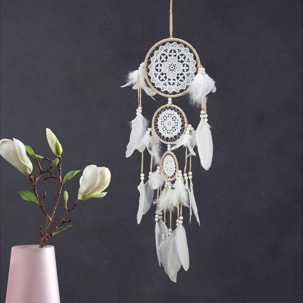 big feather white dream catcher handmade 3 rings dreamcatcher for wall room wedding hanging decoration ornament craft gift decorative object
big feather white dream catcher handmade 3 rings dreamcatcher for wall room wedding hanging decoration ornament craft gift decorative object