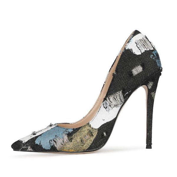 dress shoes womens denim jeans graffiti ripped stilettos high heel low pumps party plus size 34-47 2021, Black
dress shoes womens denim jeans graffiti ripped stilettos high heel low pumps party plus size 34-47 2021, Black