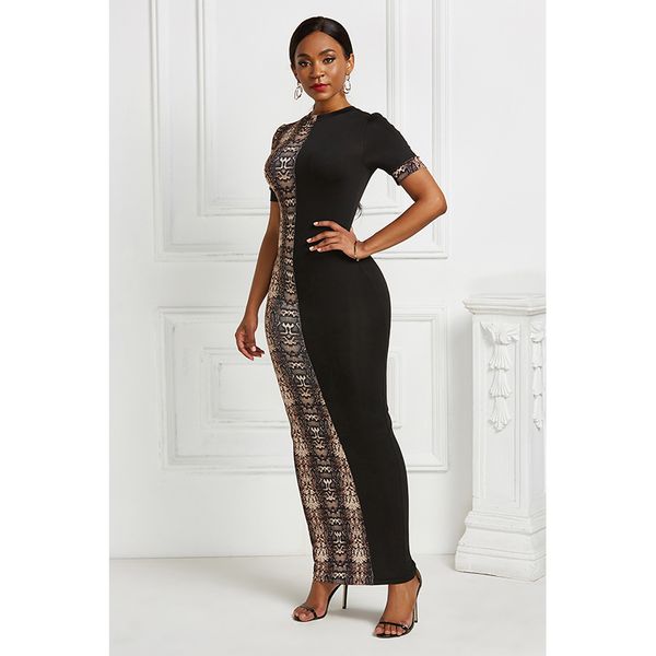 Autumn and winter new women's dress fashion printing leopard print color matching simple short sleeves, Black;gray
Autumn and winter new women's dress fashion printing leopard print color matching simple short sleeves, Black;gray