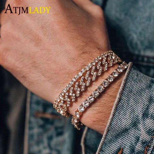 link, chain 2021 hip hop full iced out cz 9mm miami curb cuban bangles luxury bling cubic zirconia wrist bracelet women men jewelry, Black
link, chain 2021 hip hop full iced out cz 9mm miami curb cuban bangles luxury bling cubic zirconia wrist bracelet women men jewelry, Black