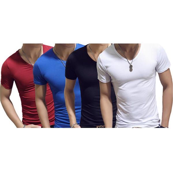 brand cotton men's t-shirt short-sleeve man t shirt short sleeve pure color men v neckline t-shirts for male, White;black
brand cotton men's t-shirt short-sleeve man t shirt short sleeve pure color men v neckline t-shirts for male, White;black