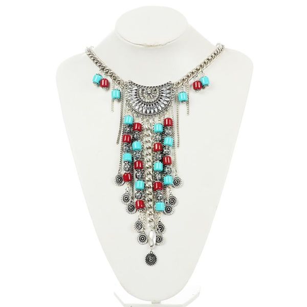 pinksee bohemian ethnic style geometric beads long tassel necklace women girls fashion party club clavicle chain jewelry gifts chokers, Golden;silver
pinksee bohemian ethnic style geometric beads long tassel necklace women girls fashion party club clavicle chain jewelry gifts chokers, Golden;silver