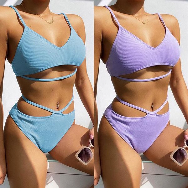 women's swimwear female bikini set v-neck sleeveless crop + panties bandage beachwear 2021 solid two-piece bathing suit, White;black
women's swimwear female bikini set v-neck sleeveless crop + panties bandage beachwear 2021 solid two-piece bathing suit, White;black