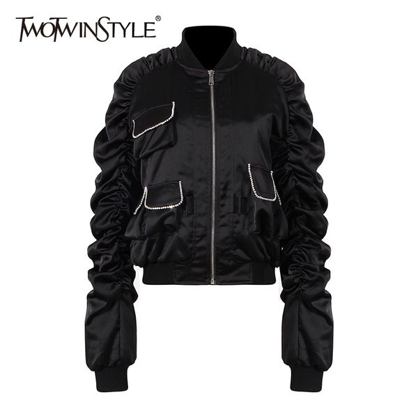 black patchwork diamond jacket for women stand collar long sleeve moto style pocket casual cotton jackets female 210524
black patchwork diamond jacket for women stand collar long sleeve moto style pocket casual cotton jackets female 210524