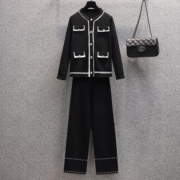 women's two piece pants 2021 large size autumn and winter arrival women vintage elegant sweater + 2pcs fashion set casual knit wide leg, White
women's two piece pants 2021 large size autumn and winter arrival women vintage elegant sweater + 2pcs fashion set casual knit wide leg, White