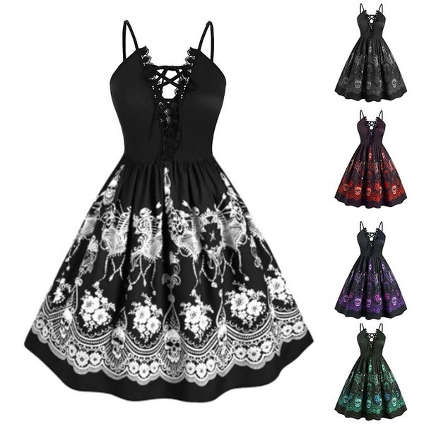 halloween autumn and winter skull print dress ladies multi-color holiday blouse retro holiday easy carnival 2021, Black;gray
halloween autumn and winter skull print dress ladies multi-color holiday blouse retro holiday easy carnival 2021, Black;gray