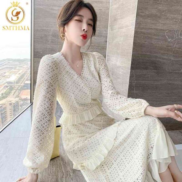 spring women's clothing korea temperament dress female v-neck long sleeve ruffle slim waist vestidos 210520, Black;gray
spring women's clothing korea temperament dress female v-neck long sleeve ruffle slim waist vestidos 210520, Black;gray