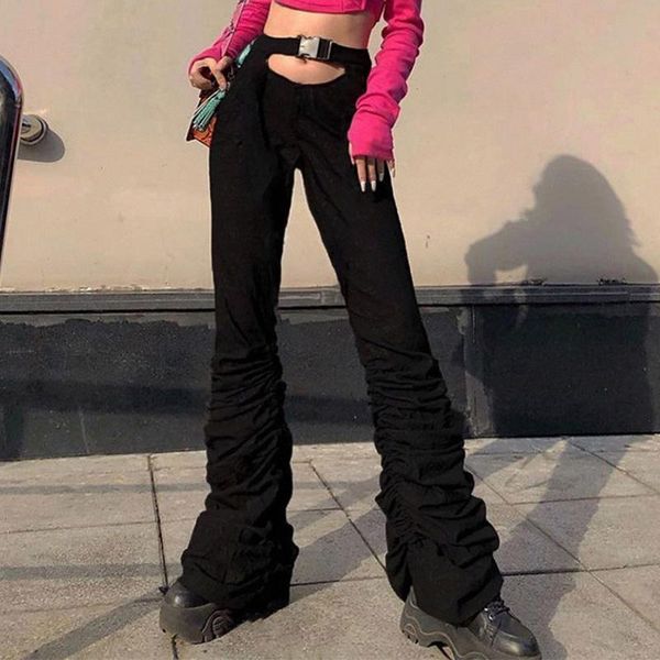 women's pants & capris hollow out high waist y2k pleated black girls slim women 2021 summer streetwear female long trousers, Black;white
women's pants & capris hollow out high waist y2k pleated black girls slim women 2021 summer streetwear female long trousers, Black;white