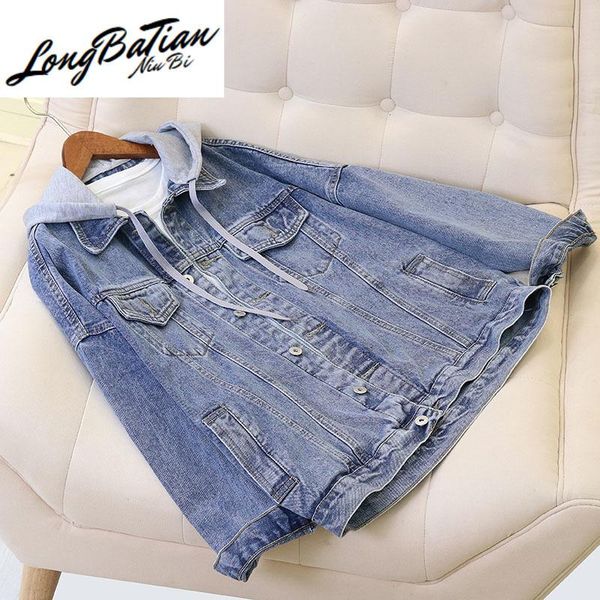 women's jackets korean mid long removable hooded denim women loose casual jeans jacket coat female student vintage washed blue outerwea, Black;brown
women's jackets korean mid long removable hooded denim women loose casual jeans jacket coat female student vintage washed blue outerwea, Black;brown