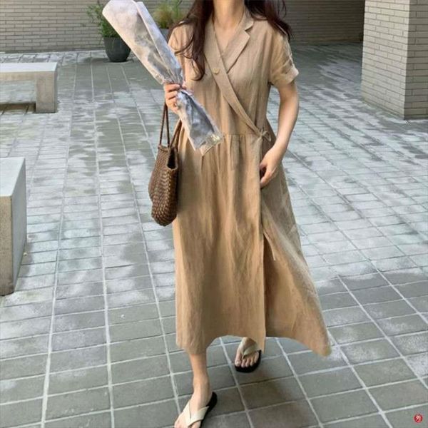Cotton And Linen Short Women Dresses Plus Size Loose Notched Button Ankle Length Office Lady Dress, Black;gray
Cotton And Linen Short Women Dresses Plus Size Loose Notched Button Ankle Length Office Lady Dress, Black;gray