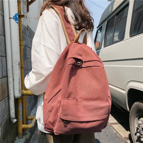 school bags female backpack solid women canvas bag teenage girl backbags fashion women's large capacity travel
school bags female backpack solid women canvas bag teenage girl backbags fashion women's large capacity travel