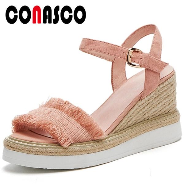 fashion concise 2021 summer women sandals kid suede pumps fringe wedges heels platforms casual wedding shoes woman, Black
fashion concise 2021 summer women sandals kid suede pumps fringe wedges heels platforms casual wedding shoes woman, Black