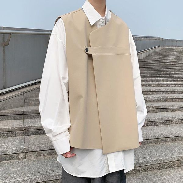 men's vests japanese handsome vest tide brand ins loose waistcoat korean version of the trend outer wear jacket, Black;white
men's vests japanese handsome vest tide brand ins loose waistcoat korean version of the trend outer wear jacket, Black;white