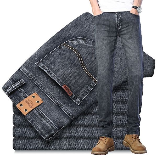 sulee brand autumn men's stretch jeans fashion classic style business casual jeans denim pants trousers male jean clothing 210318, Blue
sulee brand autumn men's stretch jeans fashion classic style business casual jeans denim pants trousers male jean clothing 210318, Blue