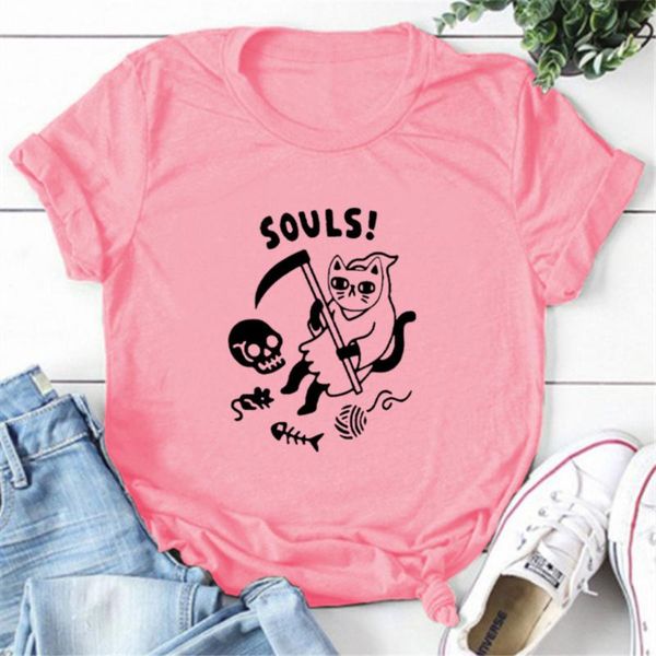 women's t-shirt funny death grahic souls shirt halloween tshirt gothc style fashion casual vgrunge vintage, White
women's t-shirt funny death grahic souls shirt halloween tshirt gothc style fashion casual vgrunge vintage, White