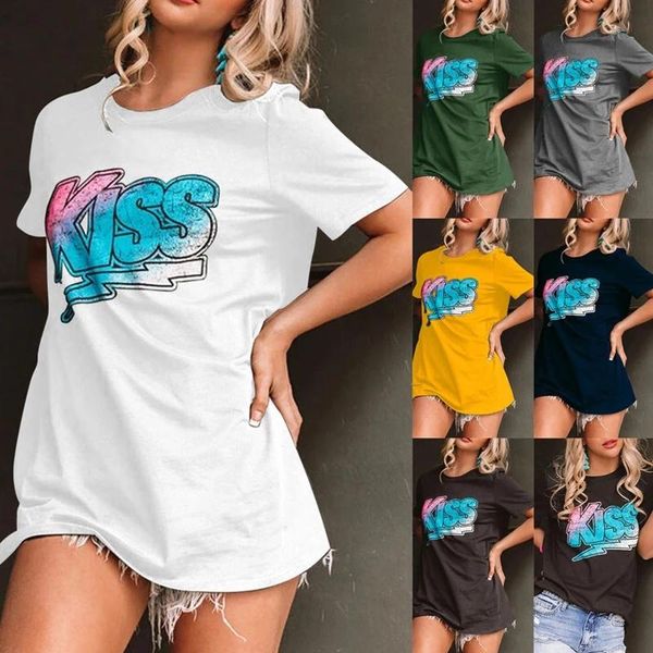 european and american summer women's casual loose letter printing short-sleeved t-shirt fashion plus size s-5xl, White
european and american summer women's casual loose letter printing short-sleeved t-shirt fashion plus size s-5xl, White