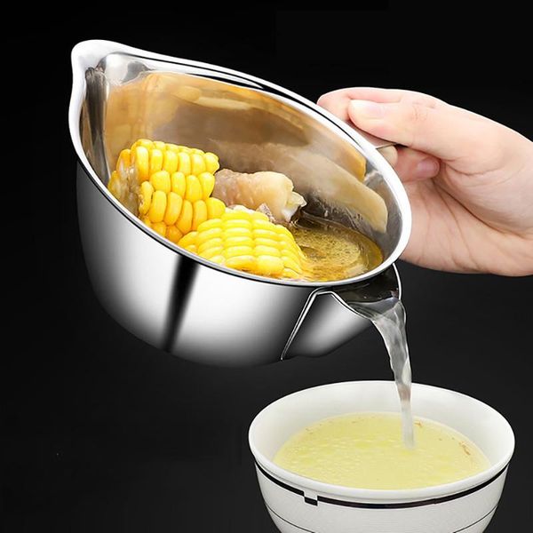 bowls soup bowl oil strainer stainless steel filter rice separator kitchen utensil multi-function container
bowls soup bowl oil strainer stainless steel filter rice separator kitchen utensil multi-function container
