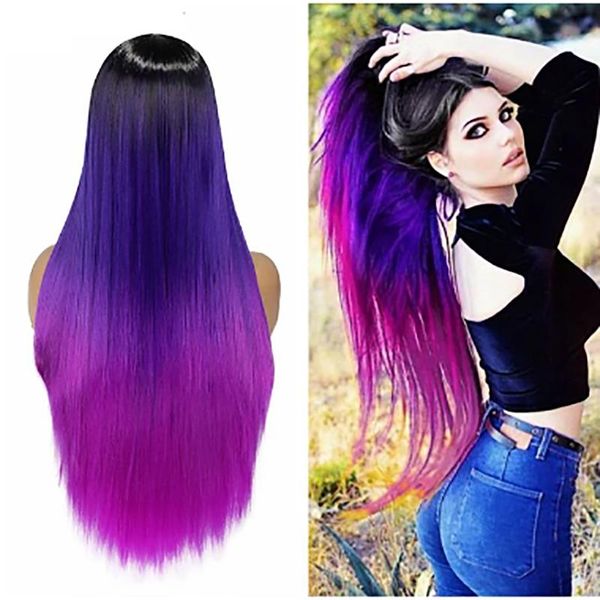 synthetic wigs hairjoy long straight 3 color black blue purple ombre with bang hair wig heat resistant for women
synthetic wigs hairjoy long straight 3 color black blue purple ombre with bang hair wig heat resistant for women