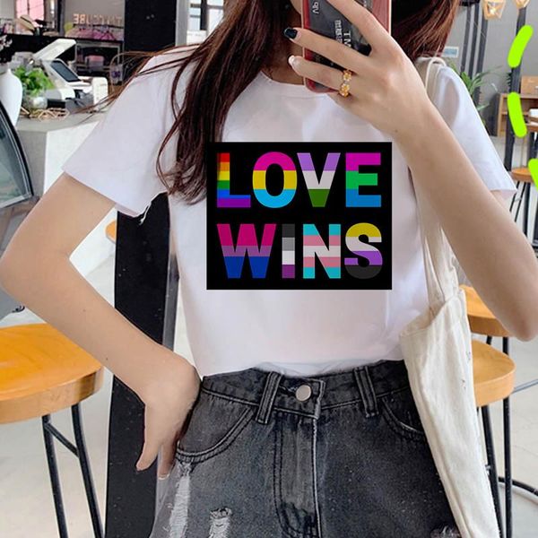 women's t-shirt vogue rainbow of love t shirt women lovely print short sleeved o-neck vintage ullzang tshirt harajuku, White
women's t-shirt vogue rainbow of love t shirt women lovely print short sleeved o-neck vintage ullzang tshirt harajuku, White