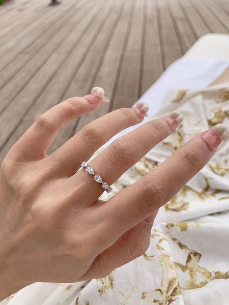 cz wedding band sterling silver teardrop pear cut cubic zirconia unique stacking matching ring statement bridal promise gift, Slivery;golden
cz wedding band sterling silver teardrop pear cut cubic zirconia unique stacking matching ring statement bridal promise gift, Slivery;golden