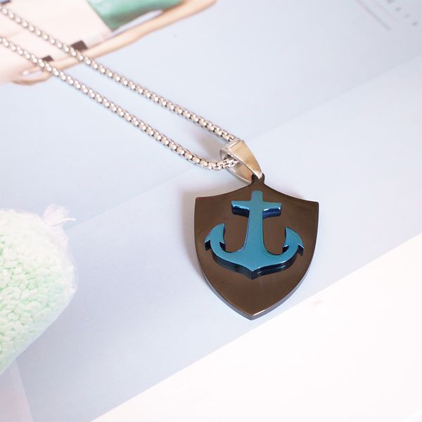 stainless steel pendant (chain not included) 2 pieces welded face plate blue plating, negative plates black plating, Silver
stainless steel pendant (chain not included) 2 pieces welded face plate blue plating, negative plates black plating, Silver