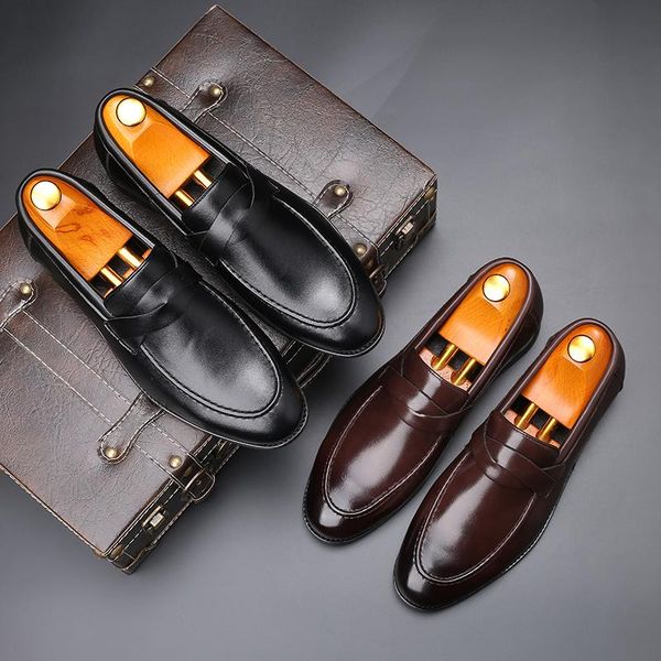 dress shoes yomior spring autumn pointed toe men luxury italian style formal leather flats party wedding loafers big size, Black
dress shoes yomior spring autumn pointed toe men luxury italian style formal leather flats party wedding loafers big size, Black