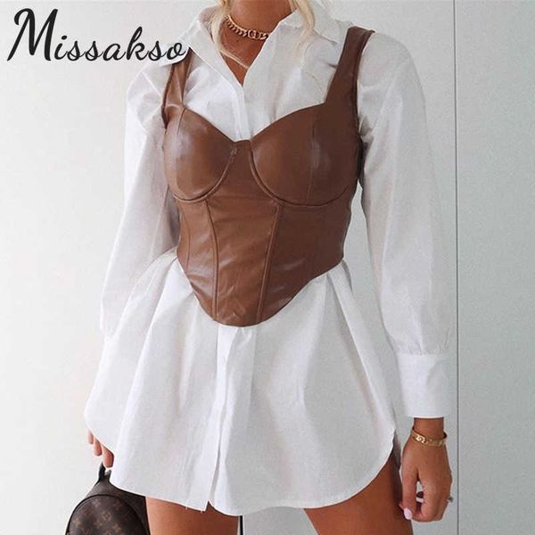 missakso skinny pu leather crop sleeveless summer party fashion black v neck women corset tank 210625, White
missakso skinny pu leather crop sleeveless summer party fashion black v neck women corset tank 210625, White