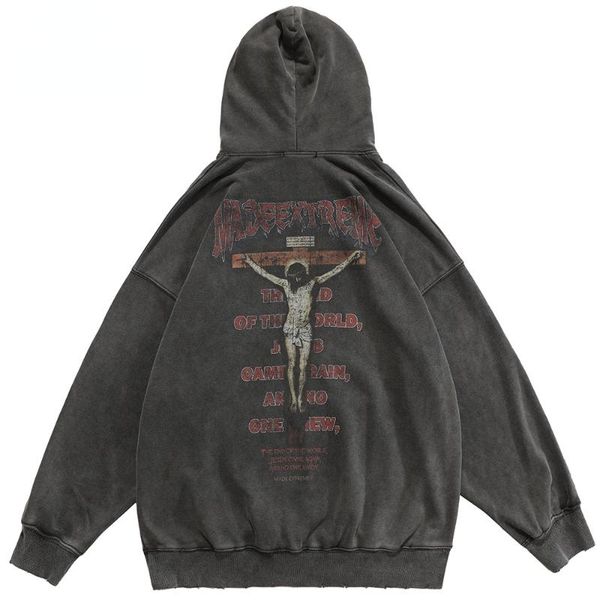 men's hoodies & sweatshirts hoodie men retro jesus print big pocket pullover loose distressed punk hipster high street style streetwear, Black
men's hoodies & sweatshirts hoodie men retro jesus print big pocket pullover loose distressed punk hipster high street style streetwear, Black