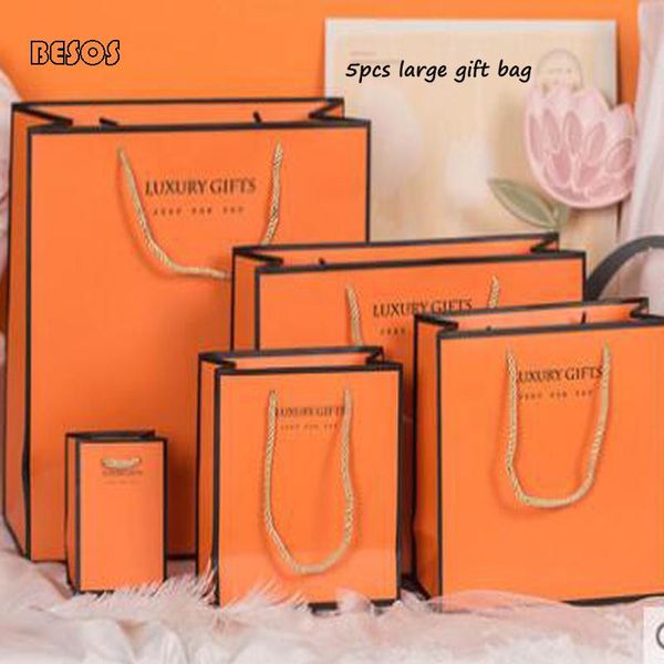 gift wrap wholesale high-grade orange large bag party activities festival scarf jewelry packaging decoration