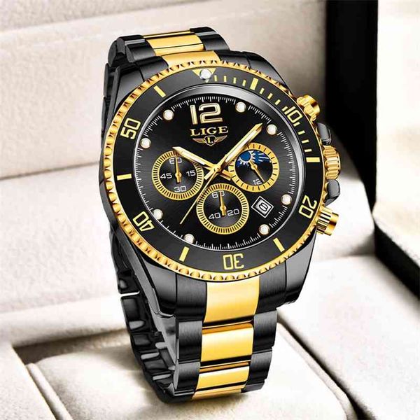 lige mens watches fashion business waterproof quartz wrist watch for men brand luxury stainless steel sport clock male 210527, Slivery;brown
lige mens watches fashion business waterproof quartz wrist watch for men brand luxury stainless steel sport clock male 210527, Slivery;brown