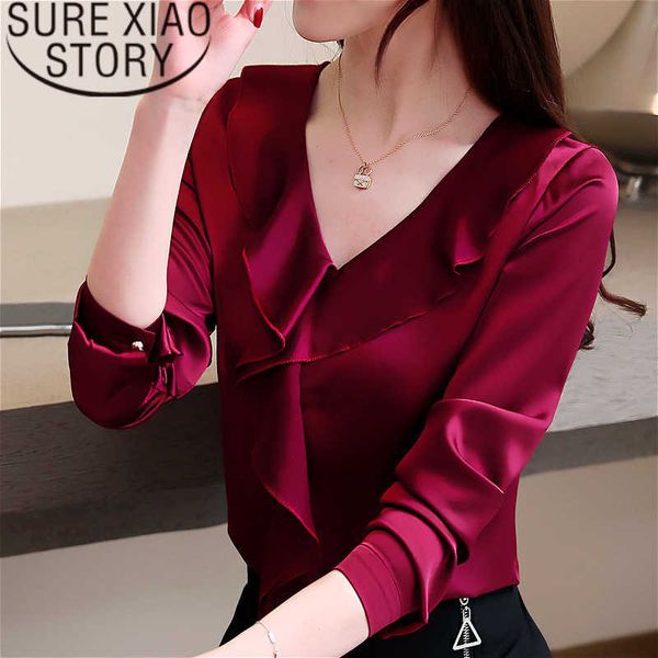blusas mujer de moda womens blouses ruffles v-neck harajuku long sleeve shirts chiffon blouse plus size 2331 50 210527, White
blusas mujer de moda womens blouses ruffles v-neck harajuku long sleeve shirts chiffon blouse plus size 2331 50 210527, White
