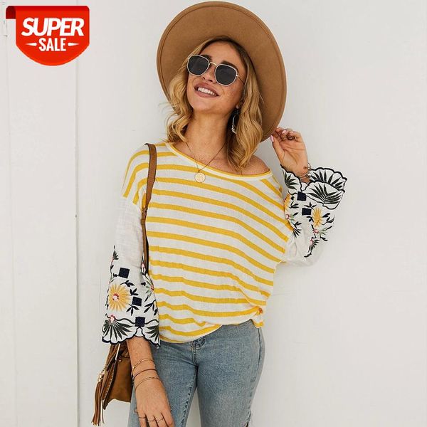 fashion women cotton flare sleeve bohemian embroidery striped slash neck shirt 2020 new #pi7m, White
fashion women cotton flare sleeve bohemian embroidery striped slash neck shirt 2020 new #pi7m, White