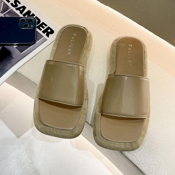 slippers apanzu 2021 women slip on retro slides fashion square toe pu thick bottom sandals female outdoor casual, Black
slippers apanzu 2021 women slip on retro slides fashion square toe pu thick bottom sandals female outdoor casual, Black