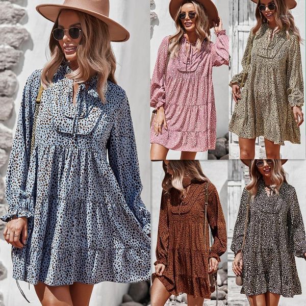 casual dresses 2021 autumn women ruffled long sleeve dress v-neck high waist floral print beach midi female vestidos, Black;gray
casual dresses 2021 autumn women ruffled long sleeve dress v-neck high waist floral print beach midi female vestidos, Black;gray