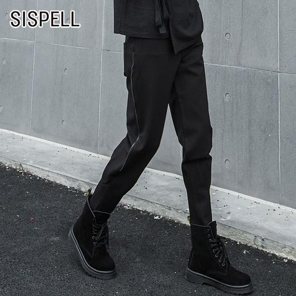 women's pants & capris sispell 2021 spring trouser for women elastic waist loose plus sizes black harem female fashion casual clothes, Black;white
women's pants & capris sispell 2021 spring trouser for women elastic waist loose plus sizes black harem female fashion casual clothes, Black;white