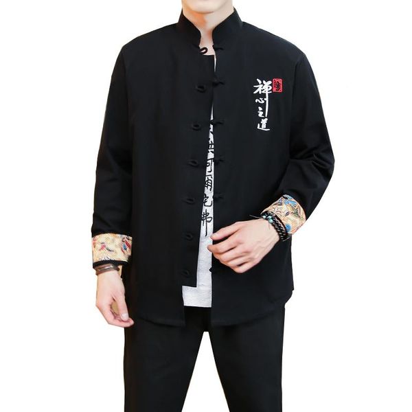 men's tracksuits cigna black long sleeve jackets & pants chinese vintage style embroidered men 2 piece sets cotton and linen fabrics s-, Gray
men's tracksuits cigna black long sleeve jackets & pants chinese vintage style embroidered men 2 piece sets cotton and linen fabrics s-, Gray