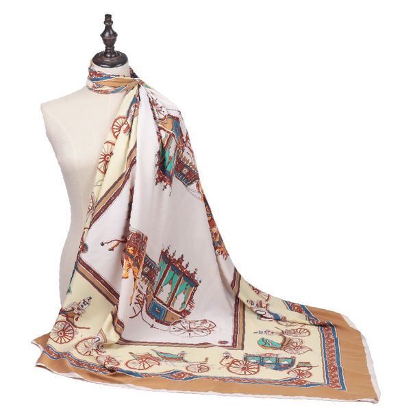 gaohe fashion pumpkin carriage pattern simulation silk twill 130cm large square towel, Blue;gray
gaohe fashion pumpkin carriage pattern simulation silk twill 130cm large square towel, Blue;gray