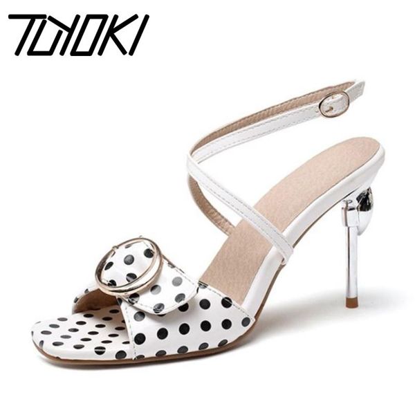 tuyoki size 30-48 women style sandals buckle polka dot thin high heel summer shoes woman party footwear, Black
tuyoki size 30-48 women style sandals buckle polka dot thin high heel summer shoes woman party footwear, Black