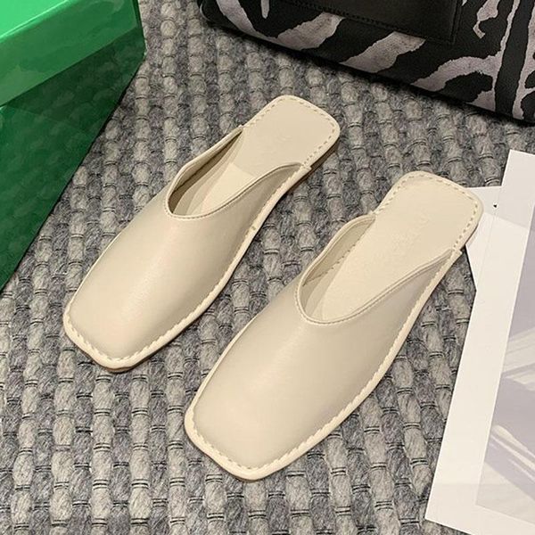 korean style square head soft bottom sandals female 2021 spring summer fashion outer wear baotou lazy flat half slippers, Black
korean style square head soft bottom sandals female 2021 spring summer fashion outer wear baotou lazy flat half slippers, Black