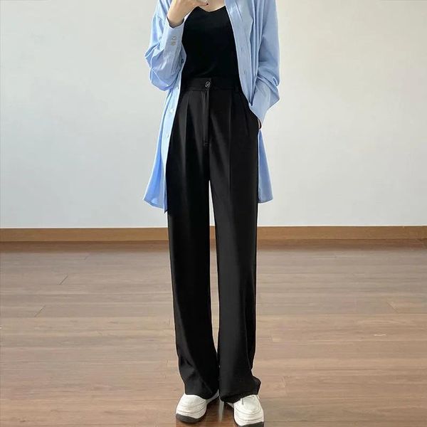 spring autumn casual high waist long pants women fashion korean loose straight black wide leg street mopping suit trousers women's & ca, Black;white
spring autumn casual high waist long pants women fashion korean loose straight black wide leg street mopping suit trousers women's & ca, Black;white
