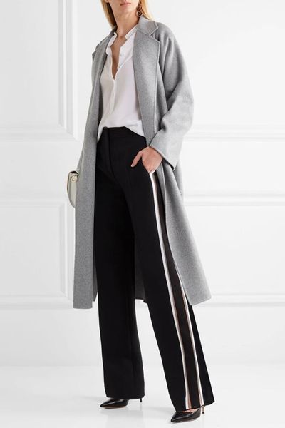 women's wool & blends uk 2021 spring autumn women notched woolen robe split long coat female outerwear manteau femme abrigos mujer, Black
women's wool & blends uk 2021 spring autumn women notched woolen robe split long coat female outerwear manteau femme abrigos mujer, Black