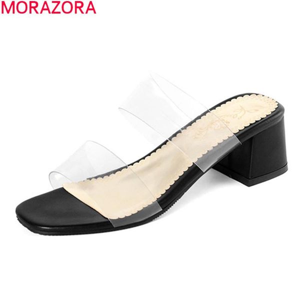 slippers morazora 2021 big size 34-45 women fashion transparent high heels shoes summer square toe mules black
slippers morazora 2021 big size 34-45 women fashion transparent high heels shoes summer square toe mules black