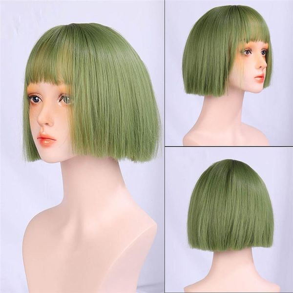 synthetic wigs short bob wig with neat bangs straight for women daily party fake hair heat resistant fibre, Black
synthetic wigs short bob wig with neat bangs straight for women daily party fake hair heat resistant fibre, Black